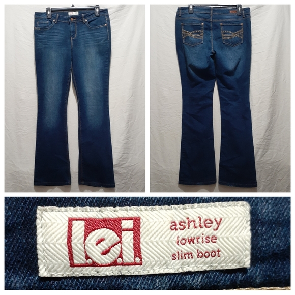 lei low rise bootcut jeans